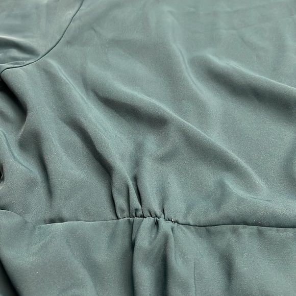 CITY CHIC Opulent Long SLV Teal Blue Wrap Career/Party Midi Dress SZ XL/22 - Picture 11 of 16
